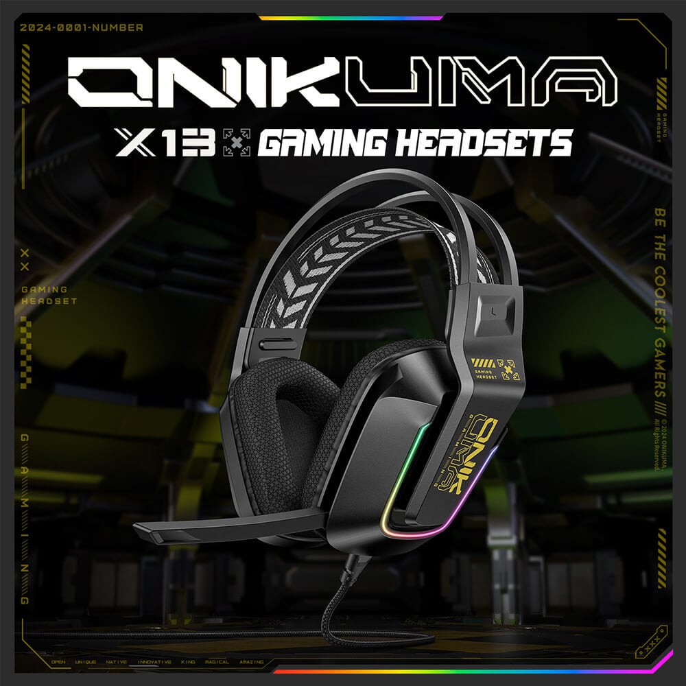 หูฟังเกมมิ่ง ONIKUMA X13 GAMING HEADSET - สีดำ_1